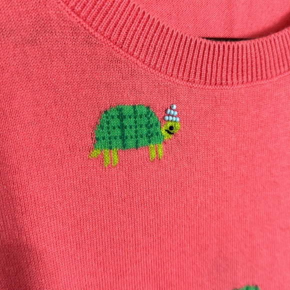 🐢 Talbots Happy Turtle Beaded Novelty Sweater 🐢 - Picture 5 of 9